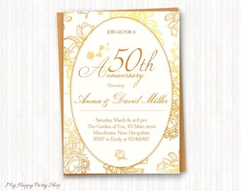 50th anniversary invitation | Etsy