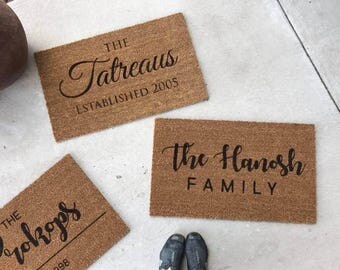 Housewarming Gift - Closing Gift - Custom Doormat - Personalized Welcome Mat - New Home Gift - Unique Wedding Gift