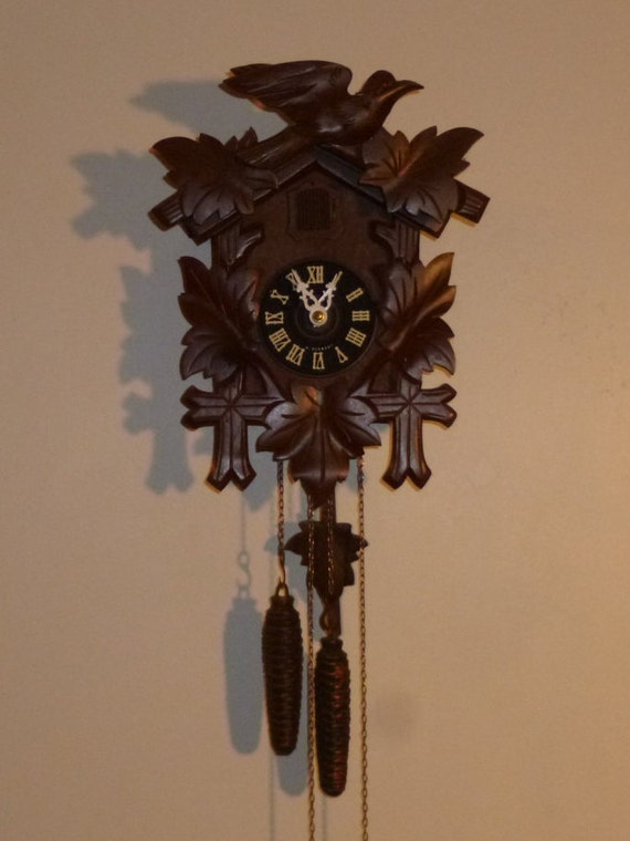 Vintage Hand carved Cuckoo clock Made in Germany