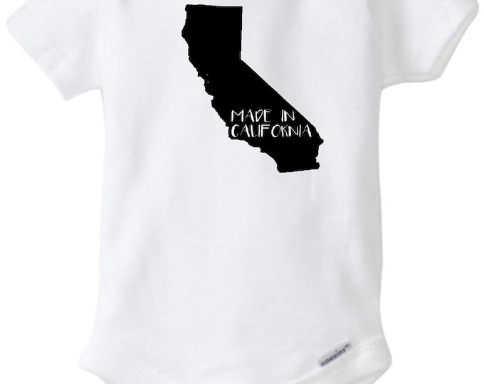 Made in California Baby Onesie, Baby Bodysuit, Baby Romper, Baby Outfit, Coming Home Outfit, Baby Shower Gift, Baby Gift