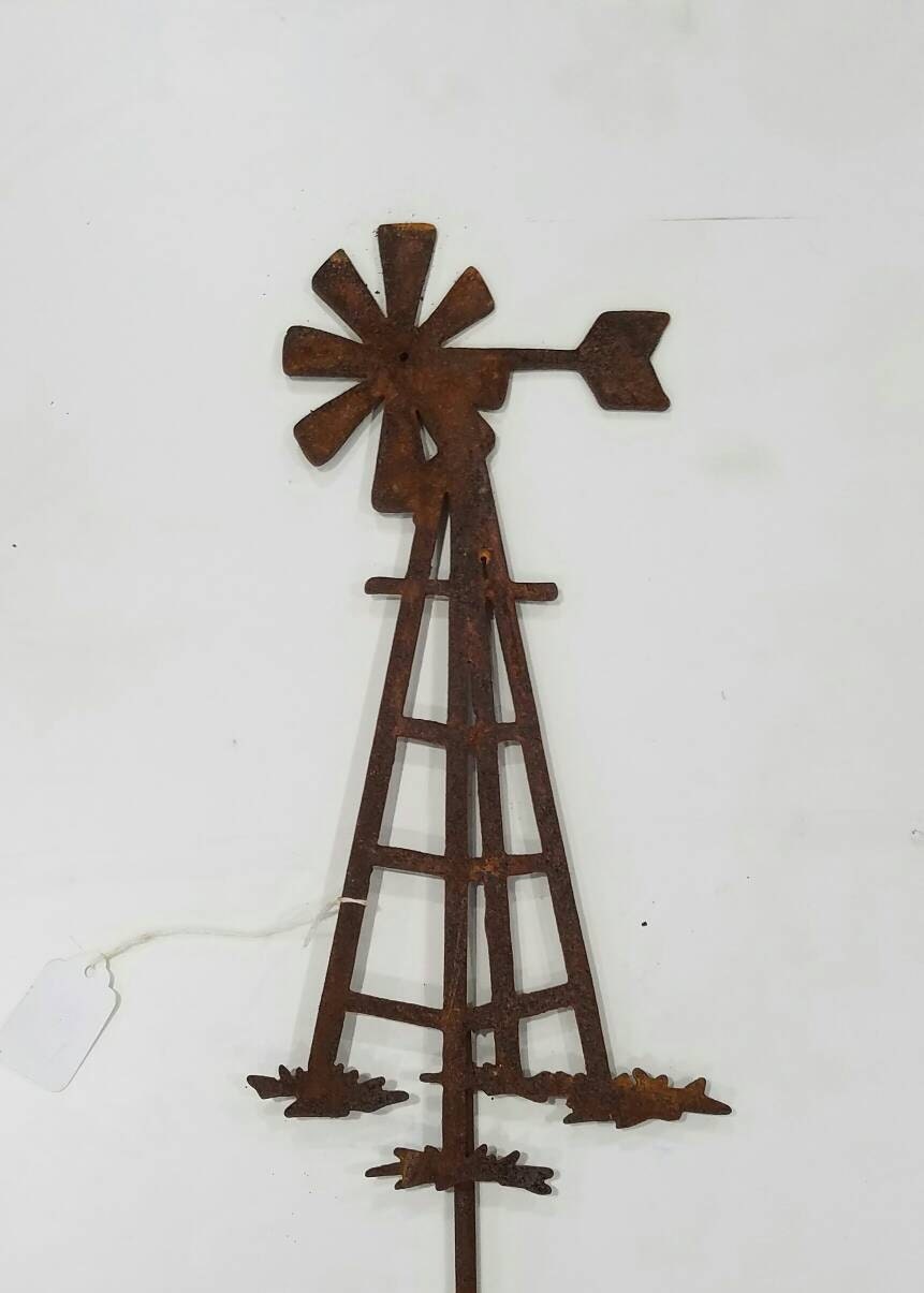 Outdoor Windmill Garden Stake, Windmill Yard Sign, Farmhouse Windmill ...