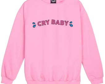 cry baby SWEATER JUMPER womens ladies fun tumblr hipster swag fashion grunge retro top cute vintage harajuku sassy kawaii cute pink harajuku