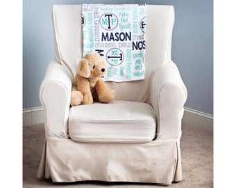 Personalized Baby Blanket - Baby Name Blanket - Monogrammed Baby Blanket - Monogrammed Receiving Blanket - Custom Baby Blanket - Swaddle