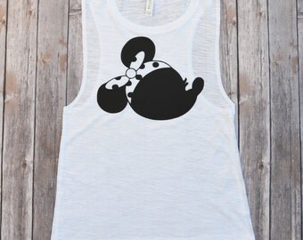 Minnie Mouse Bandana Muscle Tank: 3 Colors Available Women's Disney Shirt