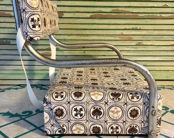 Vintage 1960s Highchair Booster Seat Childs Chair Chrome Vinyl