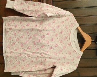 VTG Pink Snowflake Thermal Top (M)