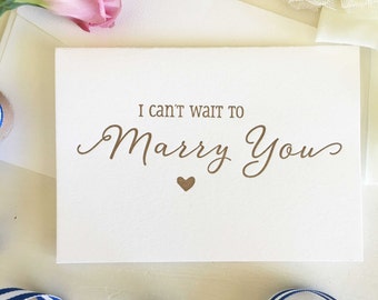 Bride To Groom Card - I Can't Wait To Marry You Card - Groom Gift From Bride - Groom To Bride Card - Wedding Cards - Groom Card - Bride Card