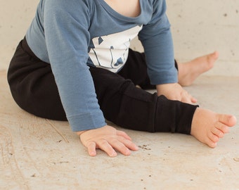 Baby Boy Clothes - Baby Leggings <<8 Days Delivery To US>> Baby Girl Clothes, Organic Baby Clothes, Baby Harem Pants, Baby Leggings - Black