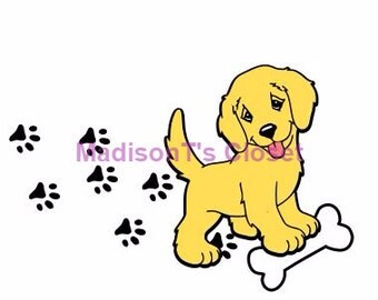 Golden Retriever Lab Puppy Dog Scrapbook SVG Cutting Digital File Only
