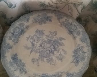 Vintage plate blue & white