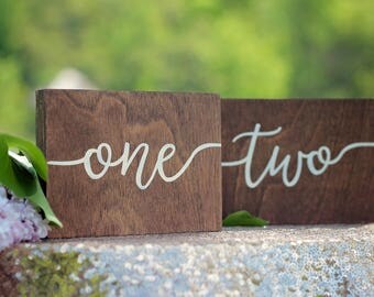 Wood Wedding Table Numbers | Wedding Decorations | Wedding Signs | Rustic Wedding Decor | Wedding Signage | Wedding Decor | Woodland Wedding