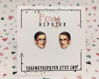 Ruth Bader Ginsburg Stud Earrings