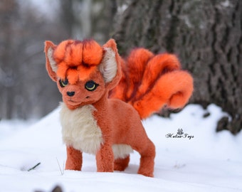 CUSTOM ORDER!Poseable Pokemon Vulpix.Fox plush