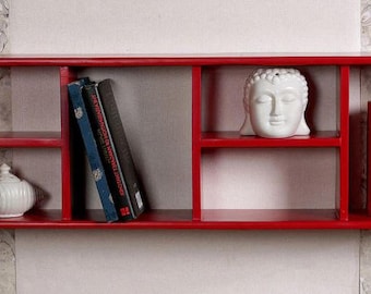 Shelf-red wall shelf-modern wall shelf