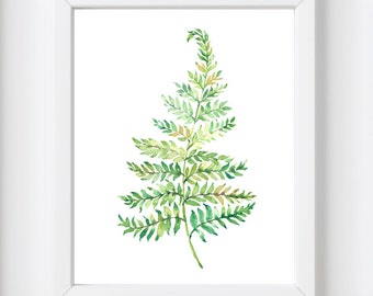 Fern Leaf print, printable art, Palm leaf print, Nature, Nature print, Botanical print, Palm leaf, Print art, palm print, Tropical leaf