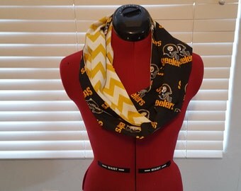 Pittsburgh Steelers Infinity Scarf-Steelers Scarf-Pittsburgh Steelers-Steelers Infinity Scarf-NFL Infinity Scarf-NFL Scarf-Steelers Gift