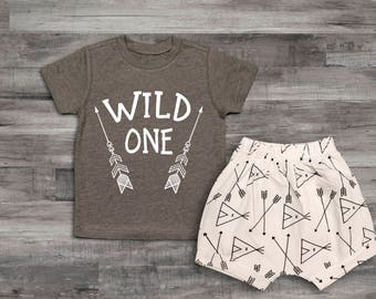 Baby Boy Clothes Wild One Birthday Boy Outfit Set, Wild One Shirt Set, 1st Birthday Outfit, First Birthday Shirt, First Birthday Boy Outfit
