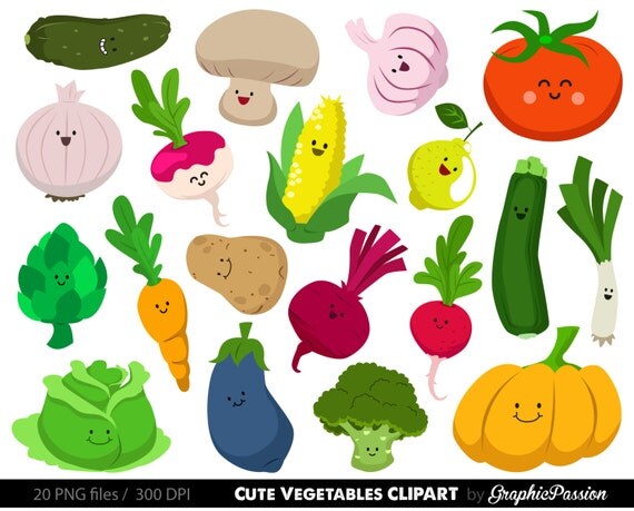 happy vegetables clipart - photo #34