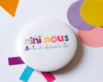 Badge mini pregnancy announcement we