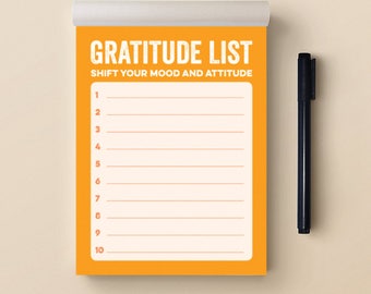Recovery Gifts: Gratitude List Notepad (35)