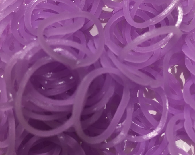 300 Neon Purple Loom Bands non-latex rubber bands