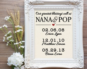 Nana and Pop Gift, Gift for Nana and Pop, Pops and Nana Gift, Poppy Gift, Mothers Day gift, Mom Gift, Gift for Mom, Mom gift mom