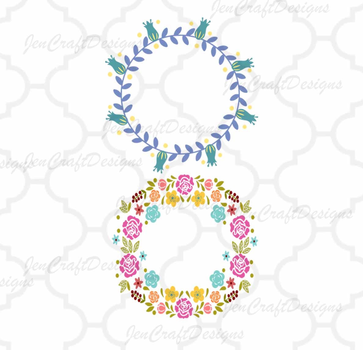 Free Free 196 Monogram Silhouette Flower Svg SVG PNG EPS DXF File