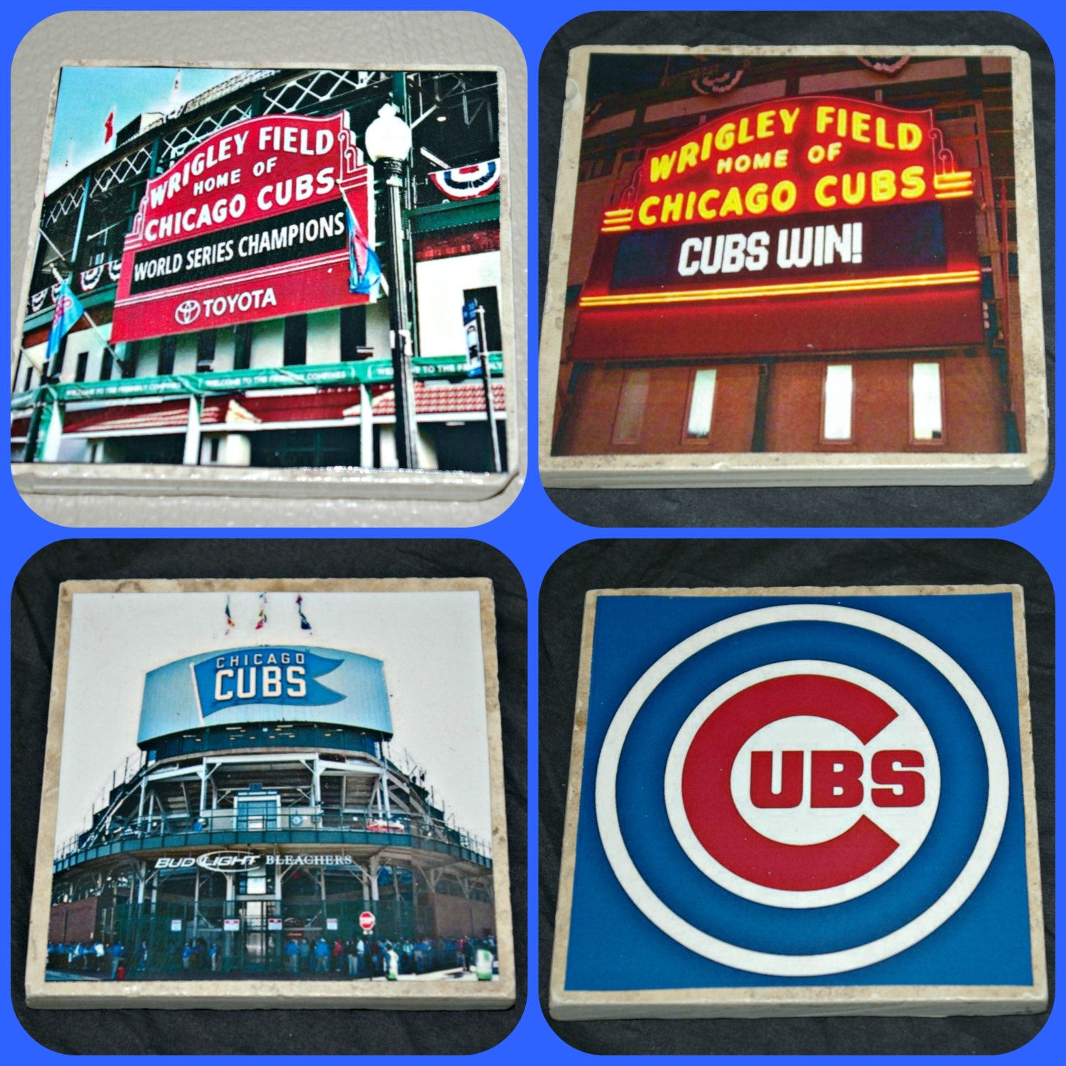 Cubs Coasters Chicago Illinois Chicago Cubs gifts