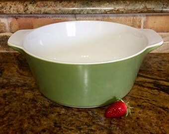 Vintage Corning Ware 4 Quart Avocado Round - Corning Ware Buffet Server - B-4-B - Rare - Hard to Find - 1969