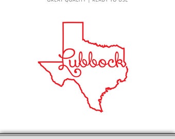 Texas Tech Lubbock Graphic - Red Raiders - Texas Tech SVG - 7 Files Total - Digital Download - Ready to Use!