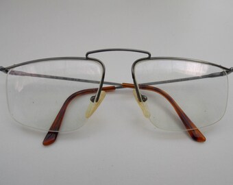 Les Lunettes Essilor glasses, Office glasses, Square lens, made in france, france frame, gray frame, metal frame, gift idea, unique 188