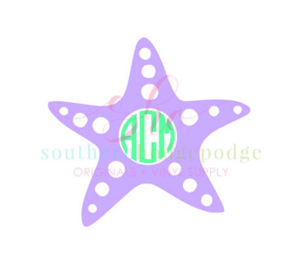 Download Starfish monogram design/ Starfish SVG/ SVG/ starfish file/