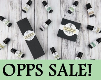 Oops Organic Essential Oils Sale • Imperfect Label sale • Your choice • Peppermint • Eucalyptus • Ginger • Patchouli • Lemon • Coffee Bean •