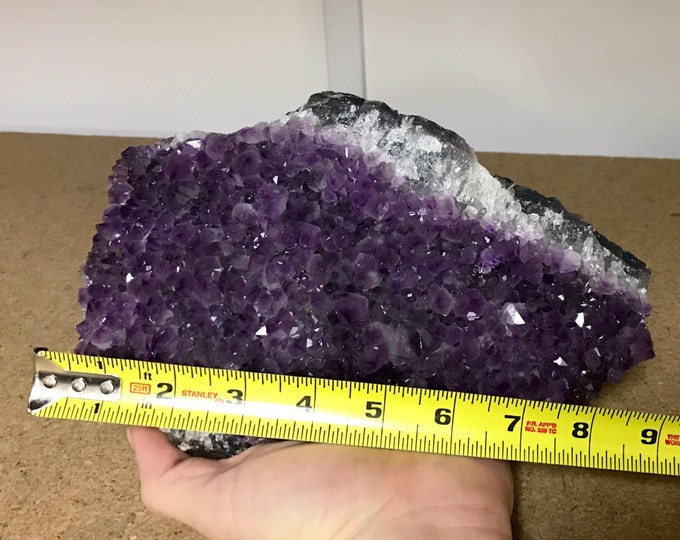 Amethyst Crystal Cluster from Uruguay 10"x5" Home Decor \ Metaphysical \ Crystal \ Reiki \ Raw Amethyst \ Amethyst Cluster \ Amethyst Geode