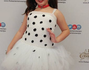 Dalmation tutu dress, puppy tutu dress
