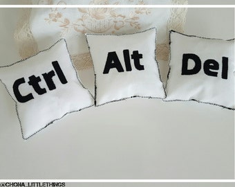 3 mini Ctrl + Alt + Del - original Decoration cushions