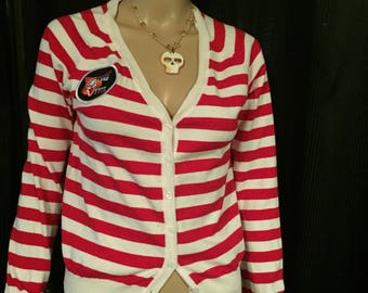 Horror halloween scary Hand patched evil clown sweater women's