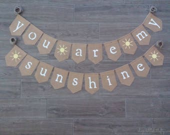 You Are My Sunshine Banner, You Are My Sunshine Garland, Baby Shower Decor, Nursery Decor, Sunshine Shower, New Baby, Sunshine Party