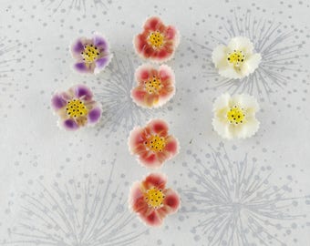 Vintage Flower Snap Fasteners - Sew On Flower Snaps - Vintage Cardigan Fasteners - Gift for Maker - Plastic Flower Snaps