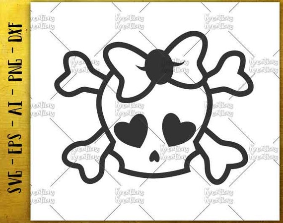 Download Cute sugar Skull SVG / Cutting cut Cuttable files / Heart ...