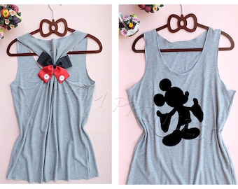 Mickey Mouse Disney Princess tank top : Disney tank top / Disney Bow tank / Tank top / Disney Shirt / Princess tank top / Mickey Mouse shirt