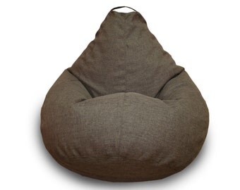 Brown bean bag chair cover for kids, teens, adults!