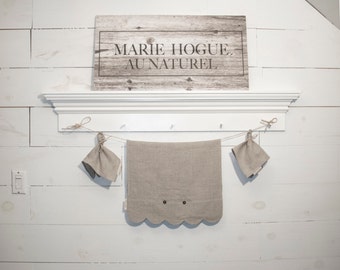 Table runner / 100% natural linen / 18 "X 52"