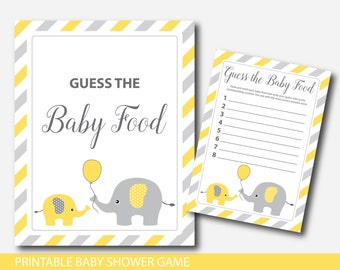 baby shower pink game guess guessing printable elephant instant parisian