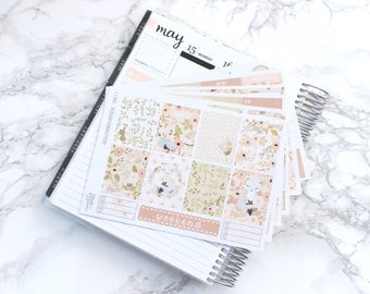 MATTE EC-V Foxy Floral DELUXE Planner Sticker Kit - For Erin Condren Vertical Life Planner