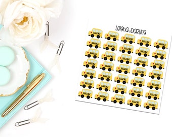 School Bus Planner Stickers