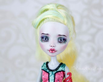 OOAK repainted Monster High Laguna Blue (mascarade series)