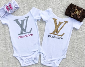Inspired louis vuitton onesie / louis vuitton baby / custom onesies /