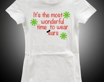Disney Christmas Shirt (Most Wonderful time)- DECAL ONLY