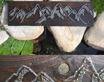 Mountain string art | Etsy